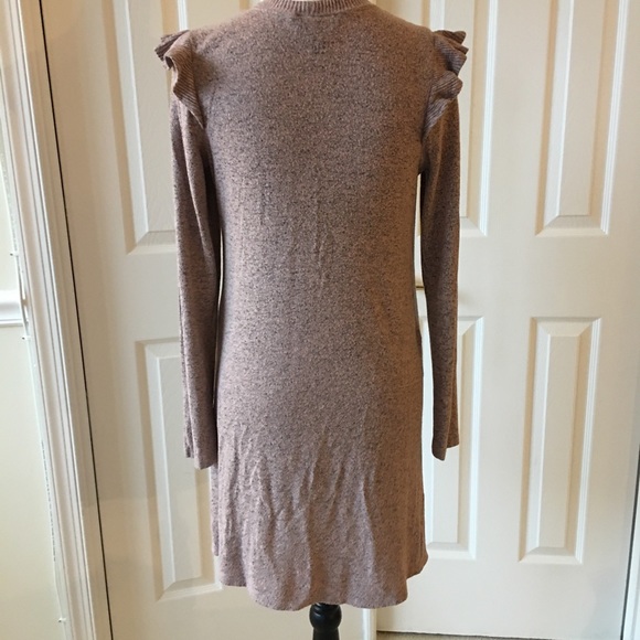 Bcx ruffle stretchy flare sweater dress blush pink - Picture 3 of 8